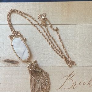 Kendra Scott rose gold rayne necklace!